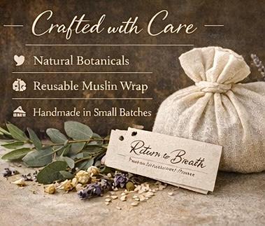 Herbal Compress Wrap | Lavender, Chamomile, Eucalyptus, Peppermint Aromatherapy Ritual
