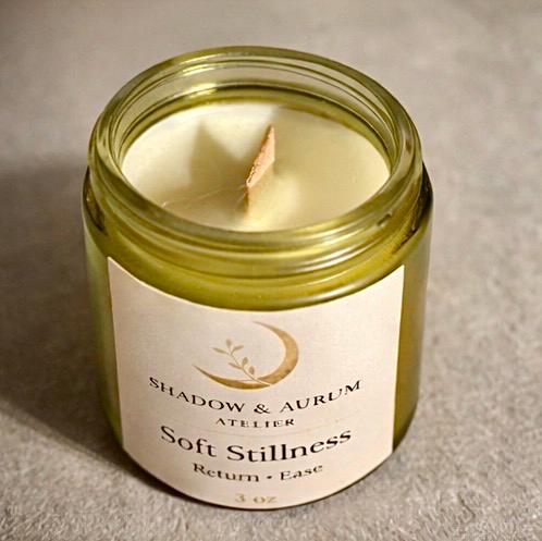 Natural Lavender, Soy, Wood Wick Candle | Meditation | Calming| Soft Stillness Ritual Candle