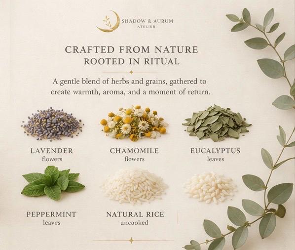 Herbal Compress Wrap | Lavender, Chamomile, Eucalyptus, Peppermint Aromatherapy Ritual