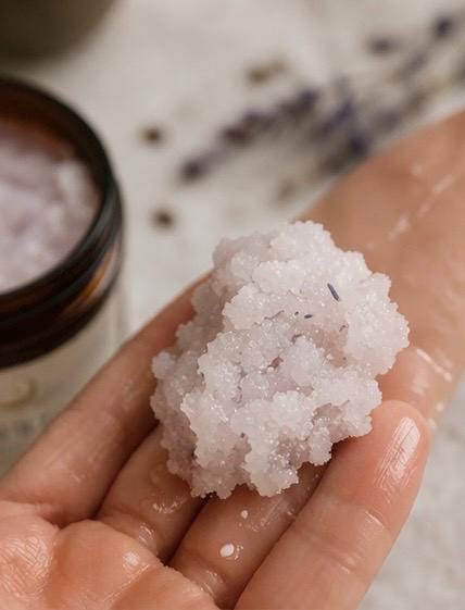 Lavender Sugar Scrub | Coconut Oil Body Polish, Natural Exfoliator, Calming Ritual