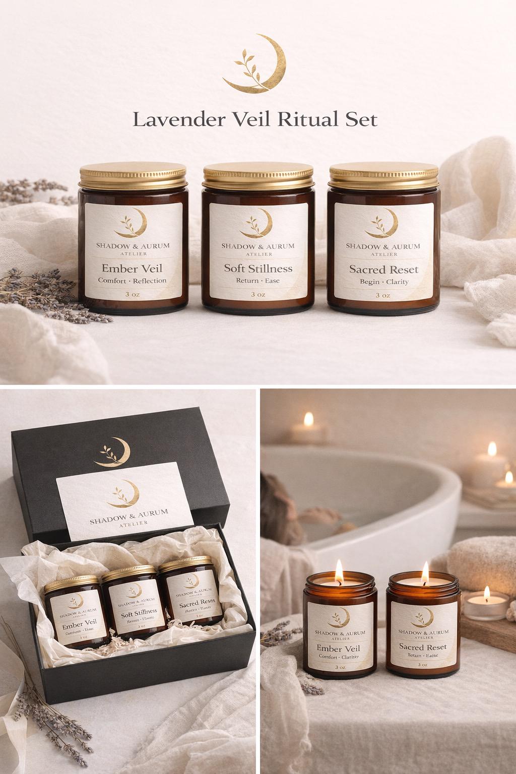 Lavender Candle Trio | Soy Wax Aromatherapy | All Natural Relaxation Ritual