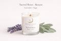 Lavender, Sage | All Natural Soy | Wood Wick | Target Stress | House Warming | Self Care | Gift