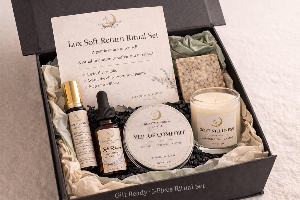 Self Care Ritual Set | Relaxation, Stress Relief, Botanical Balm, Body Oil