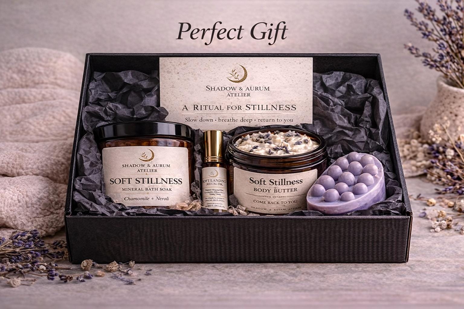 Lavender Self Care Ritual Set | Calming Aromatherapy Bundle, Relaxation Spa Gift