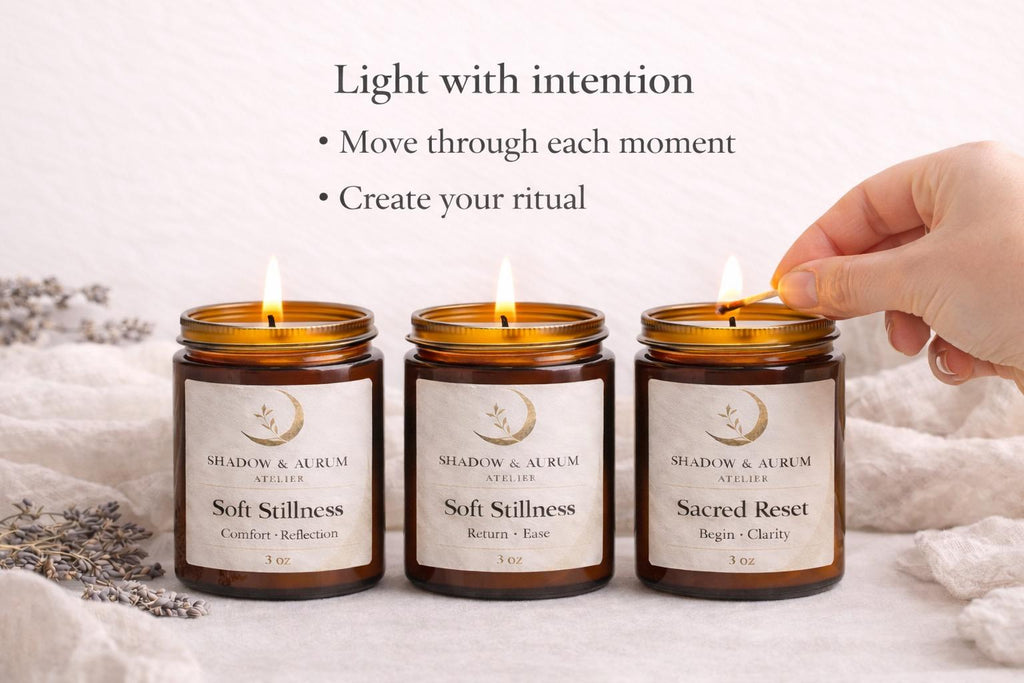 Lavender Candle Trio | Soy Wax Aromatherapy | All Natural Relaxation Ritual