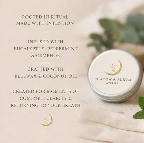Quiet Breath Vapor Balm | Eucalyptus Peppermint Chest Salve, Beeswax Comfort Ritual