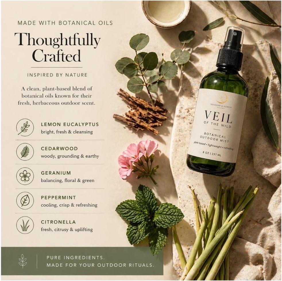 Botanical Outdoor Mist | Plant-Based Bug Spray, Fresh Herbaceous Scent