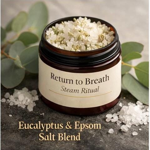 Eucalyptus Steam Ritual | Aromatherapy Bath Soak, Spa Self Care, Epsom Salt Blend