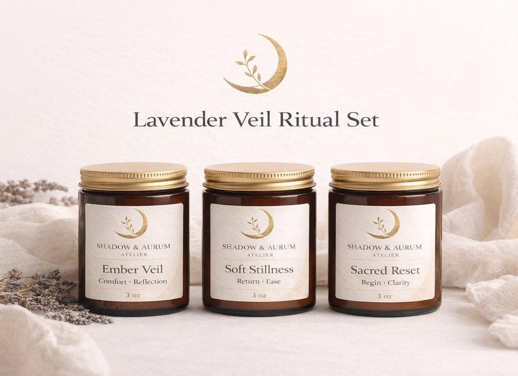 Lavender Candle Trio | Soy Wax Aromatherapy | All Natural Relaxation Ritual