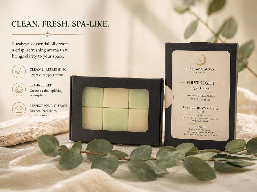 Eucalyptus Wax Melts | Natural Soy Wax, Essential Oil, Small Batch, Spa Scent