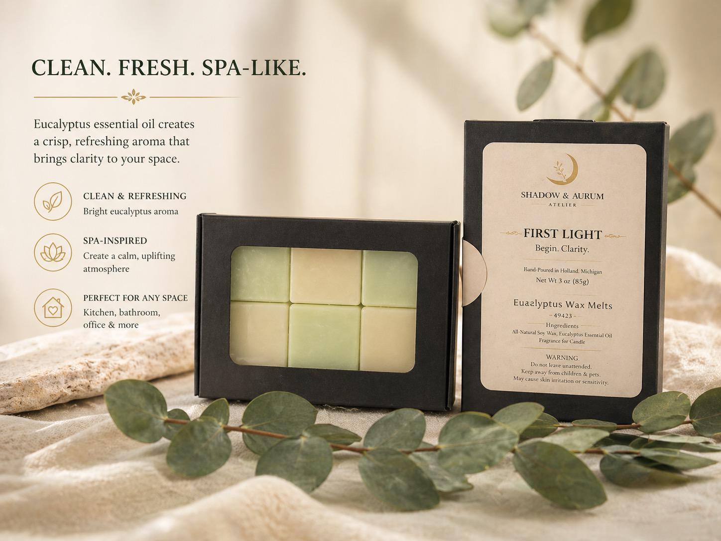 Eucalyptus Wax Melts | Natural Soy Wax, Essential Oil, Small Batch, Spa Scent