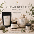 Clear Breath Ritual Kit |Self Care | Herbal Tea, Steam Soak, Botanical Compress, Vapor Balm