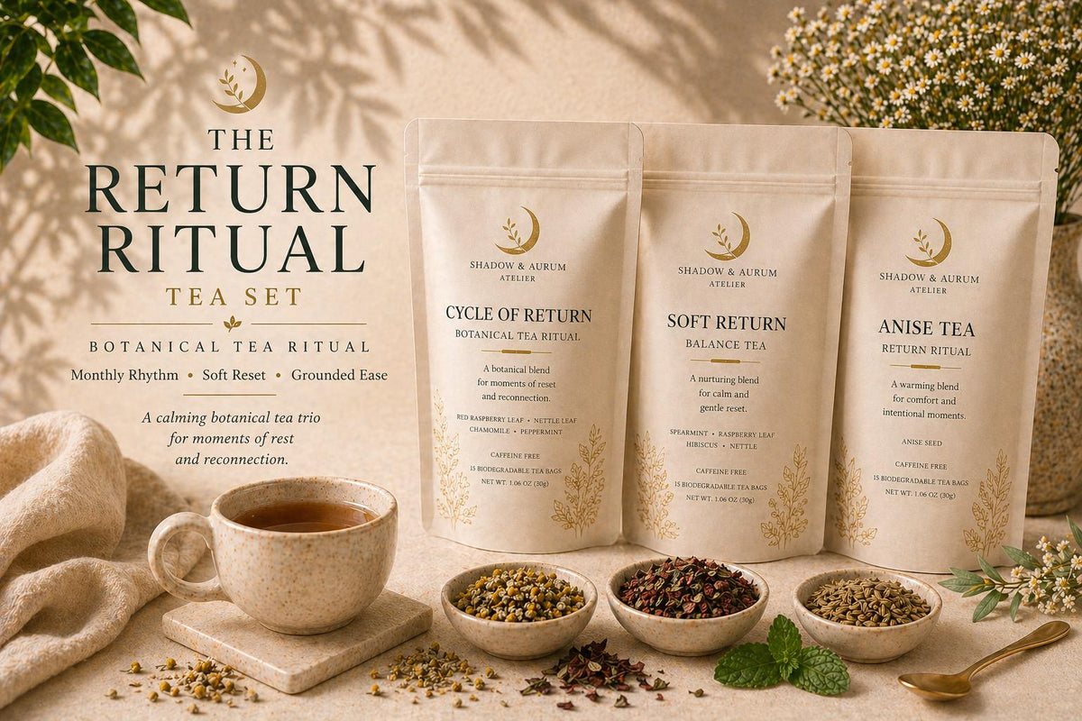 Tea Set Trio | Herbal | Warming Botanical | Monthly Support | Return Ritual | Gift for her