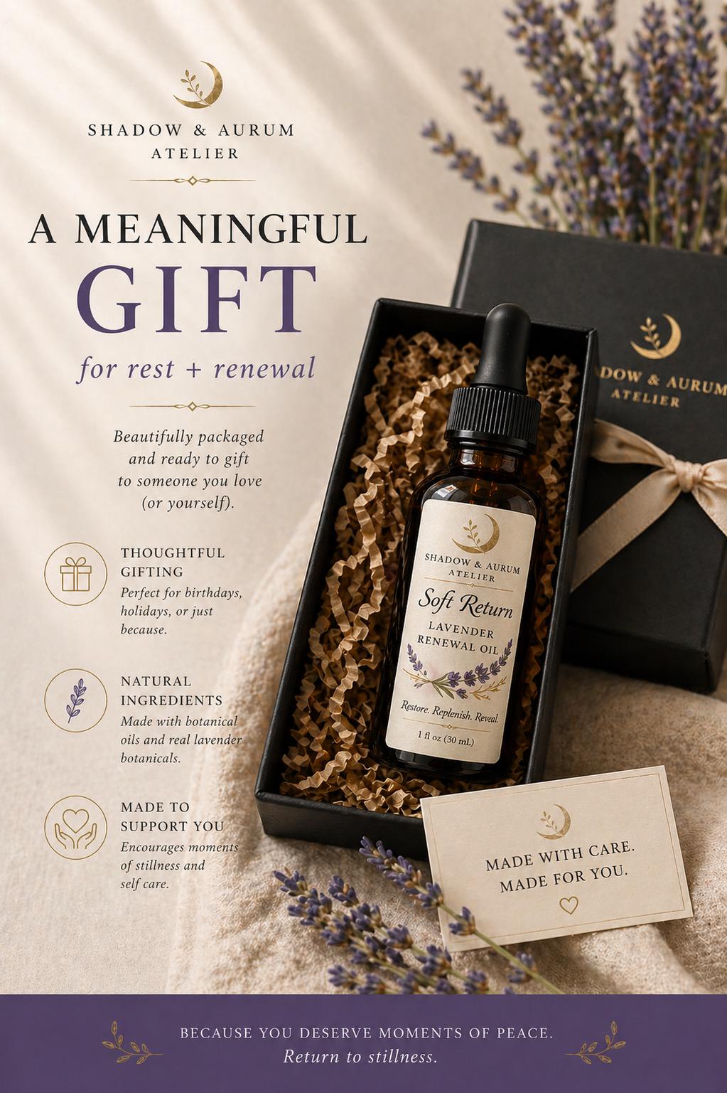 Lavender Renewal Oil | Botanical Hair, Face, Body Oil | Self Care Ritual | Multi-Use | All Natural