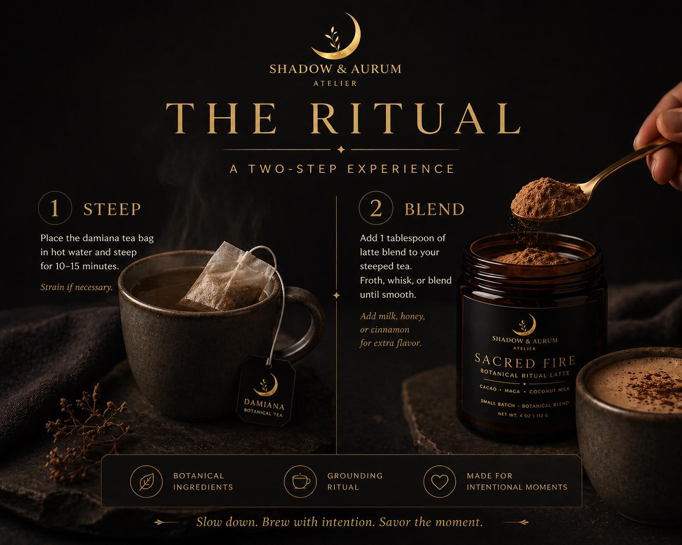Damiana Latte Mix | Maca, Coco, Coconut Milk Powder| Evening Herbal Beverage | Sacred Moments Between