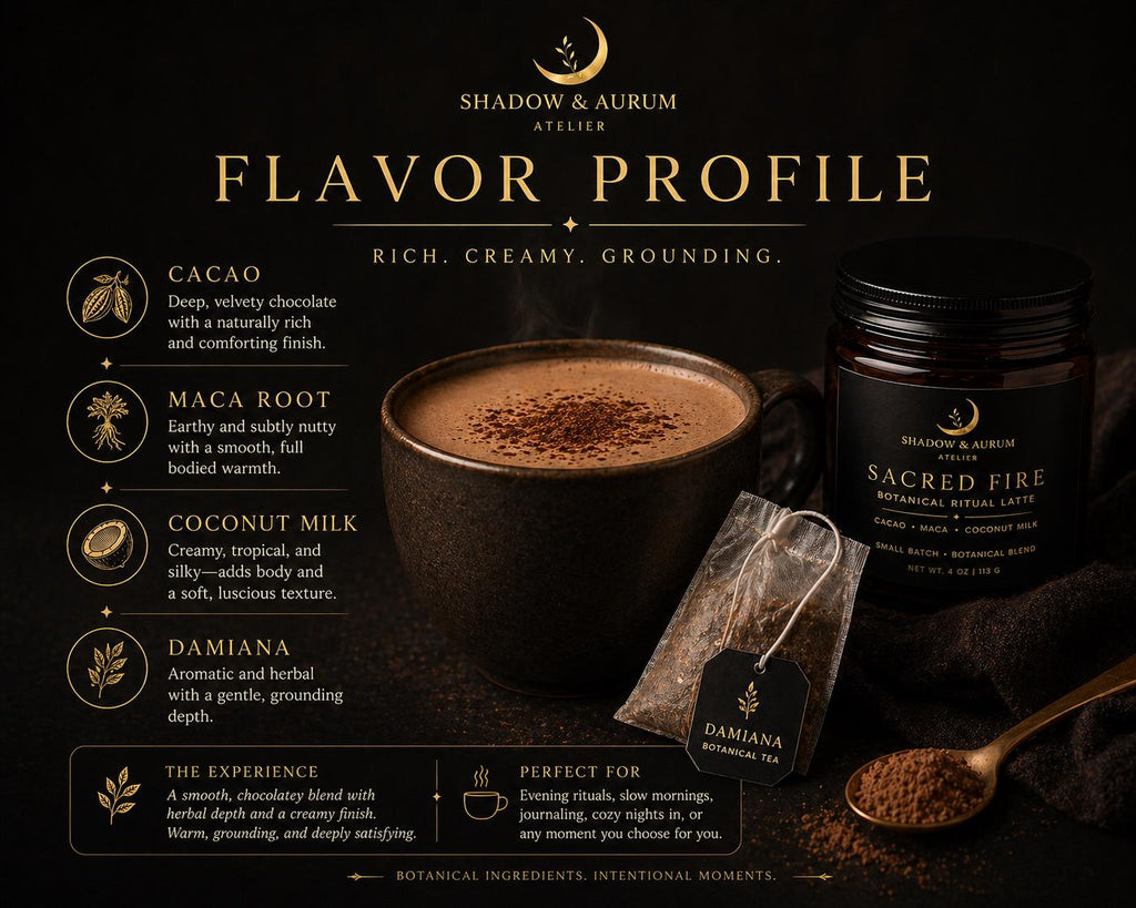 Damiana Latte Mix | Maca, Coco, Coconut Milk Powder| Evening Herbal Beverage | Sacred Moments Between