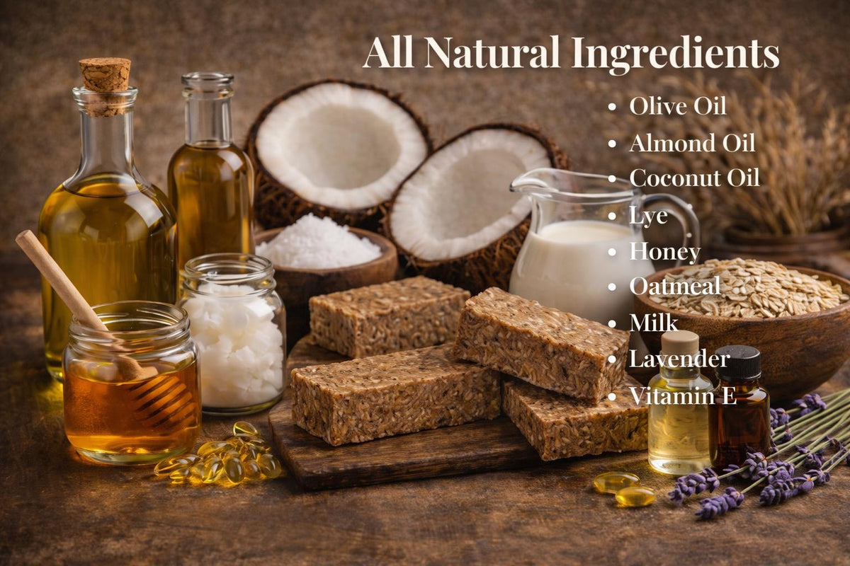Honey, Oat, Milk Bar • Nourishing for Dry Sensitive Skin • Gentle Exfoliating • Golden Hearth Ritual