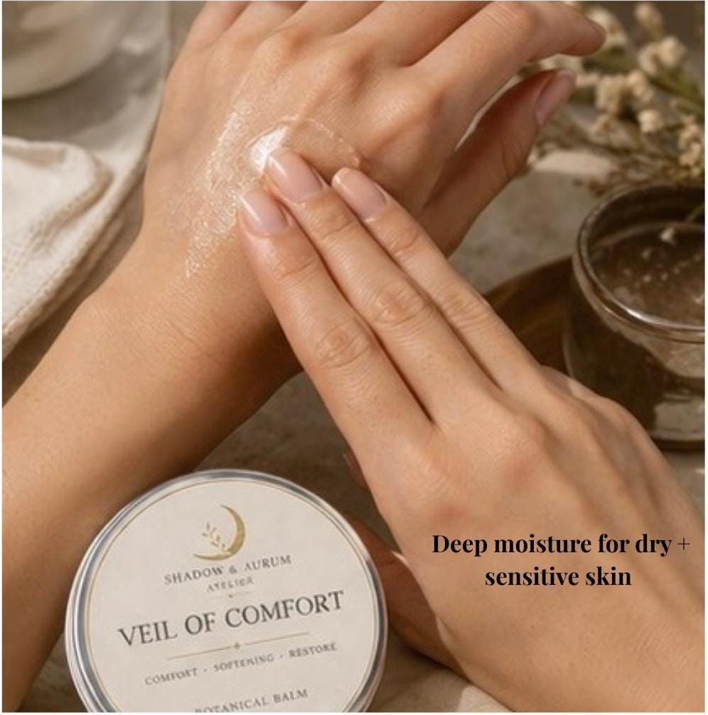 Herbal Balm for Dry Sensitive Skin | Botanical Moisturizing Salve, Comfort Restore