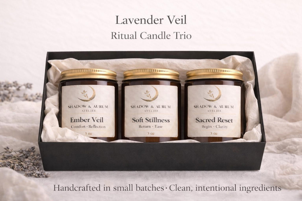 Lavender Candle Trio | Soy Wax Aromatherapy | All Natural Relaxation Ritual