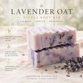 Lavender Oat Melt and Pour Body Bar | Soap | Hand Poured | Vitamin E | Self Care