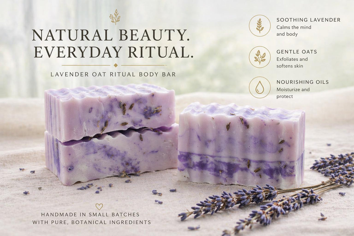 Lavender Oat Melt and Pour Body Bar | Soap | Hand Poured | Vitamin E | Self Care
