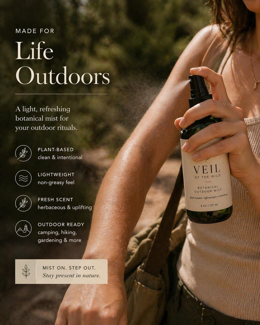 Botanical Outdoor Mist | Plant-Based Bug Spray, Fresh Herbaceous Scent