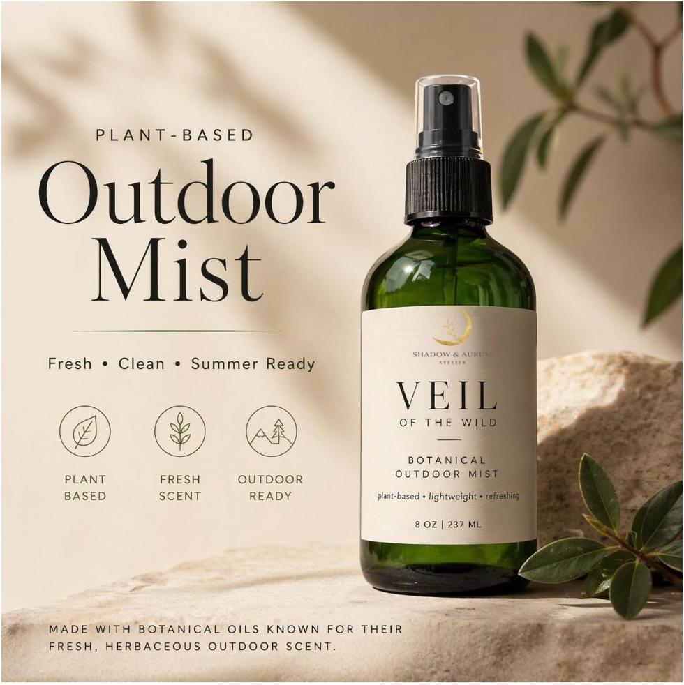 Botanical Outdoor Mist | Plant-Based Bug Spray, Fresh Herbaceous Scent