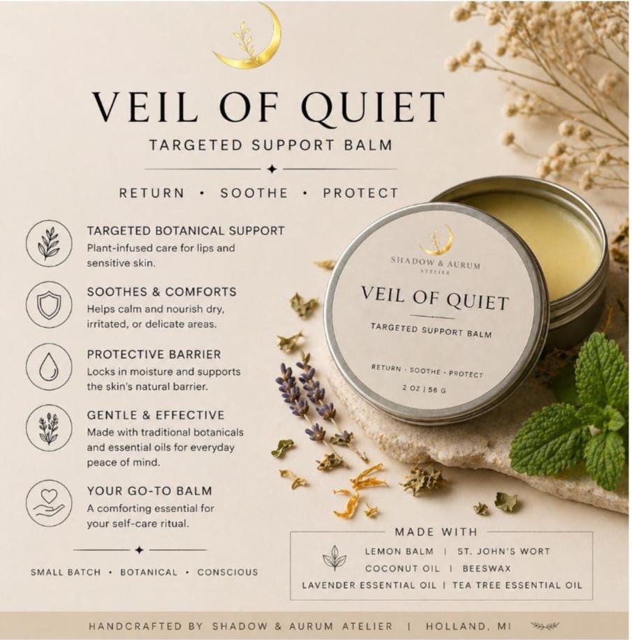 Lemon Balm | St. John's Wort | Coconut Oil | Lavender, Tea Tree Essential Oils | Skin Salve