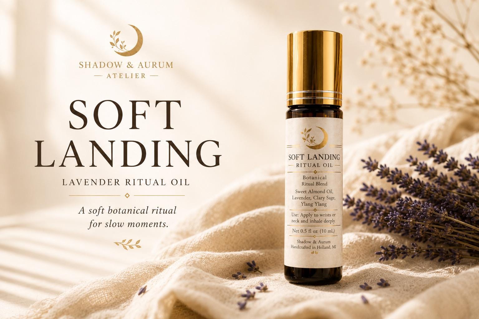 Lavender, Clary Sage, Ylang Ylang Blend | Essential Oil Roll On | Meditation | Aromatherapy