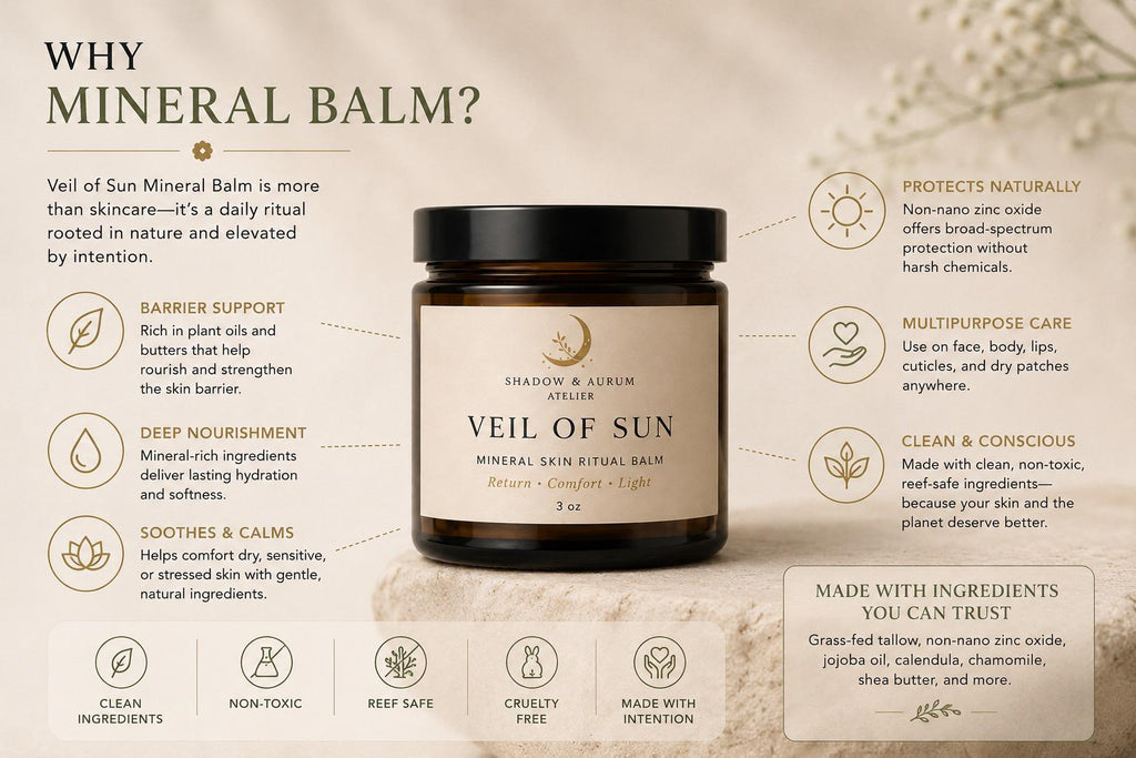 Outdoor Mineral Balm | Non-Nano Zinc Oxide Botanical Skin Ritual (Water-Free)