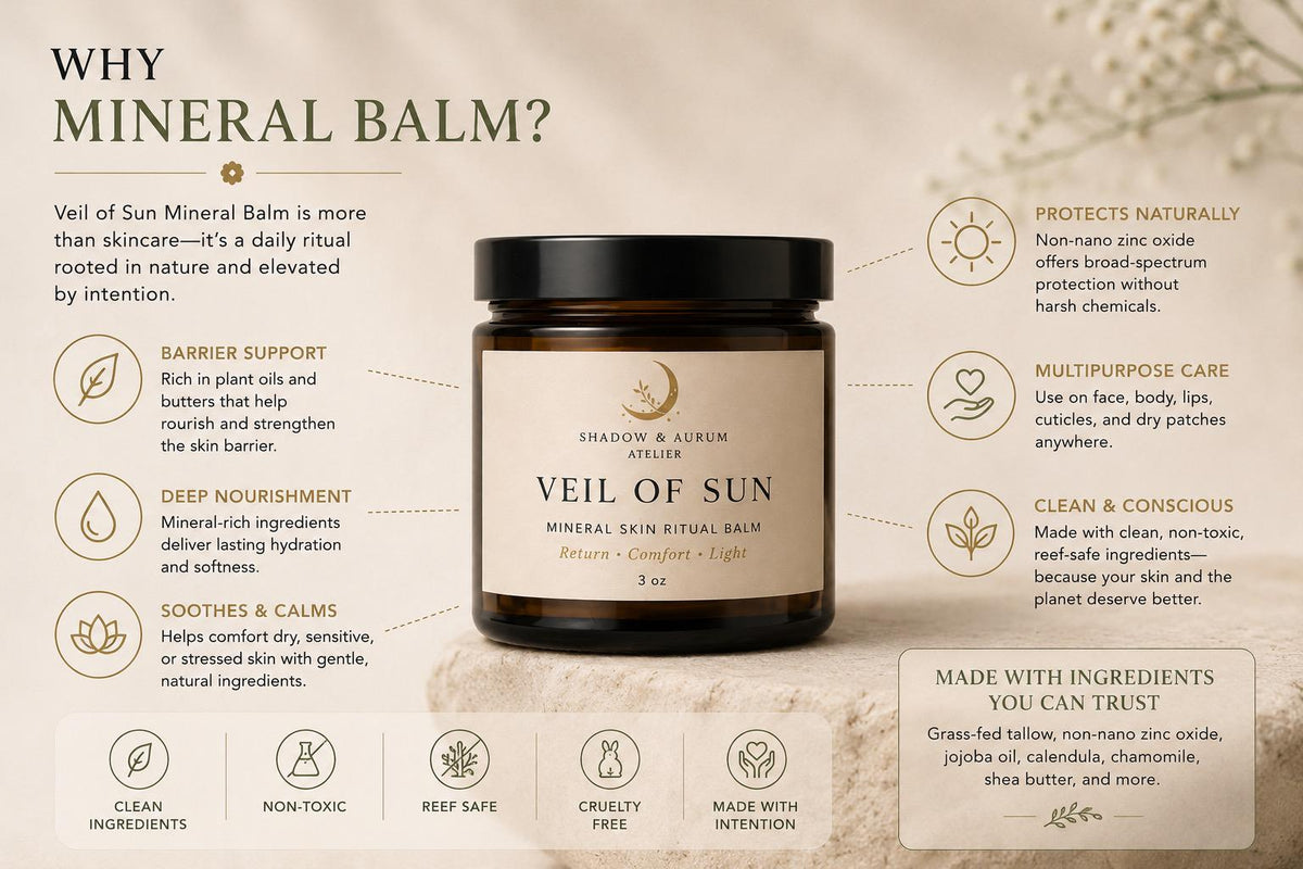 Outdoor Mineral Balm | Non-Nano Zinc Oxide Botanical Skin Ritual (Water-Free)