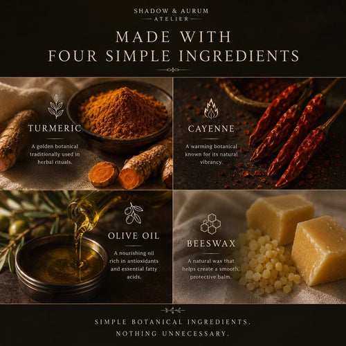 Ember Root Botanical Balm | Turmeric Cayenne Beeswax Salve | Comfort Ritual Body Care