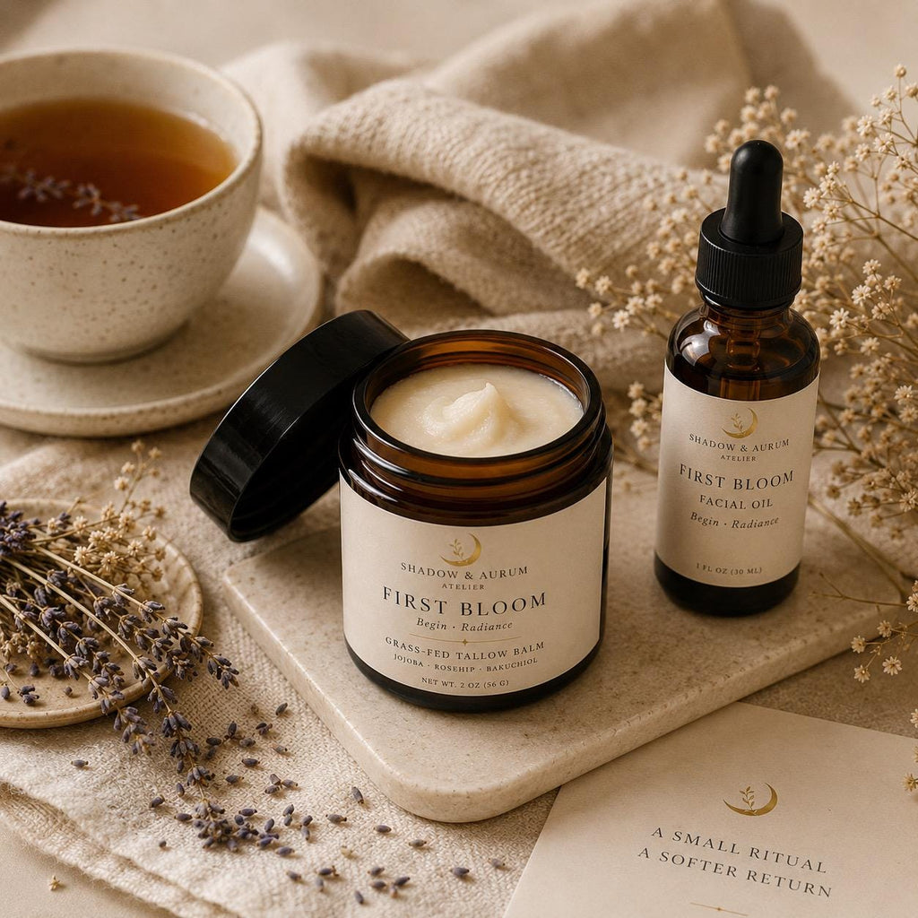 First Bloom Tallow Balm | Rosehip & Bakuchiol | Botanical Moisture Balm | Natural Skincare Ritual