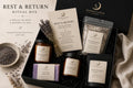 Rest & Return Ritual Box | Lavender Self-Care Bath, Candle, Tea Set