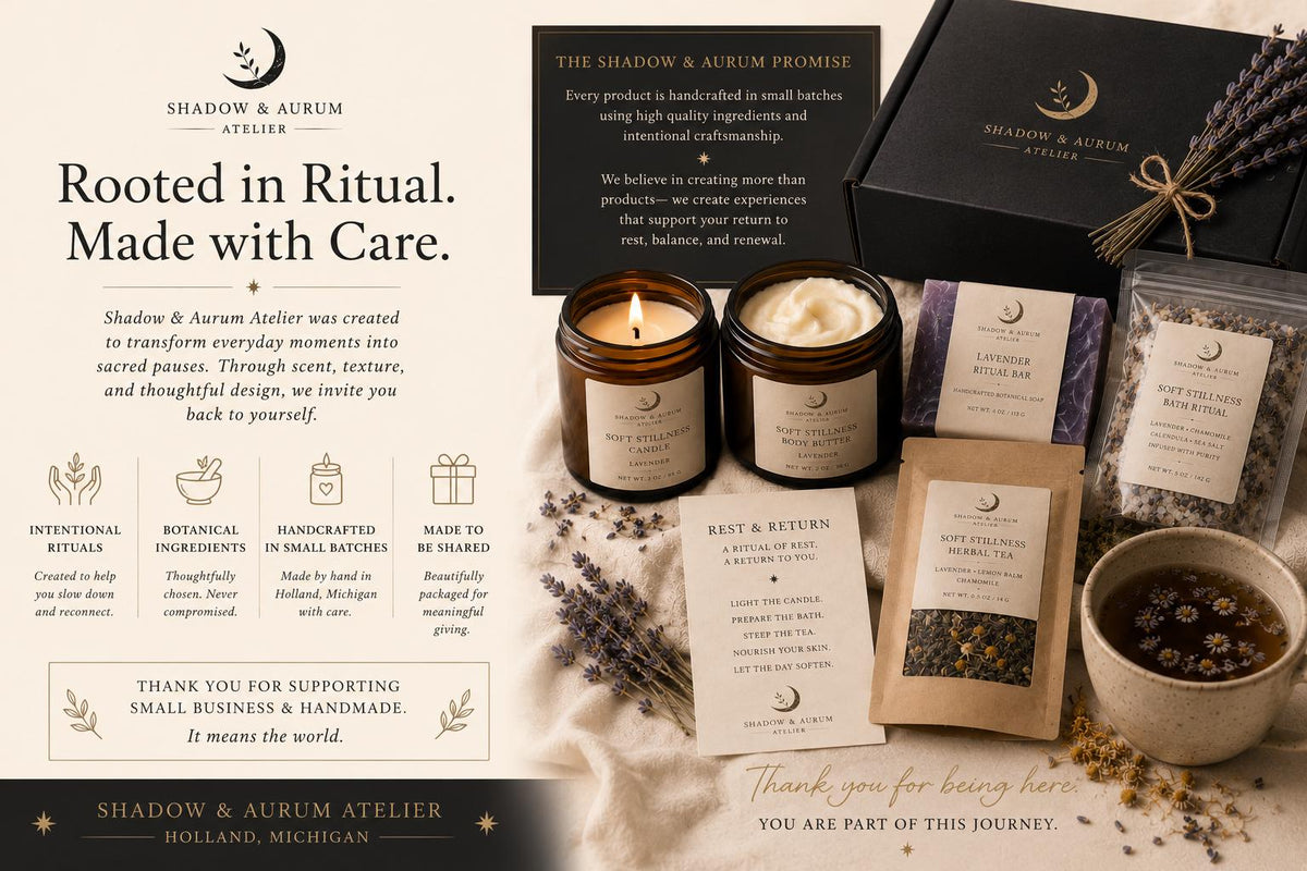 Rest & Return Ritual Box | Lavender Self-Care Bath, Candle, Tea Set