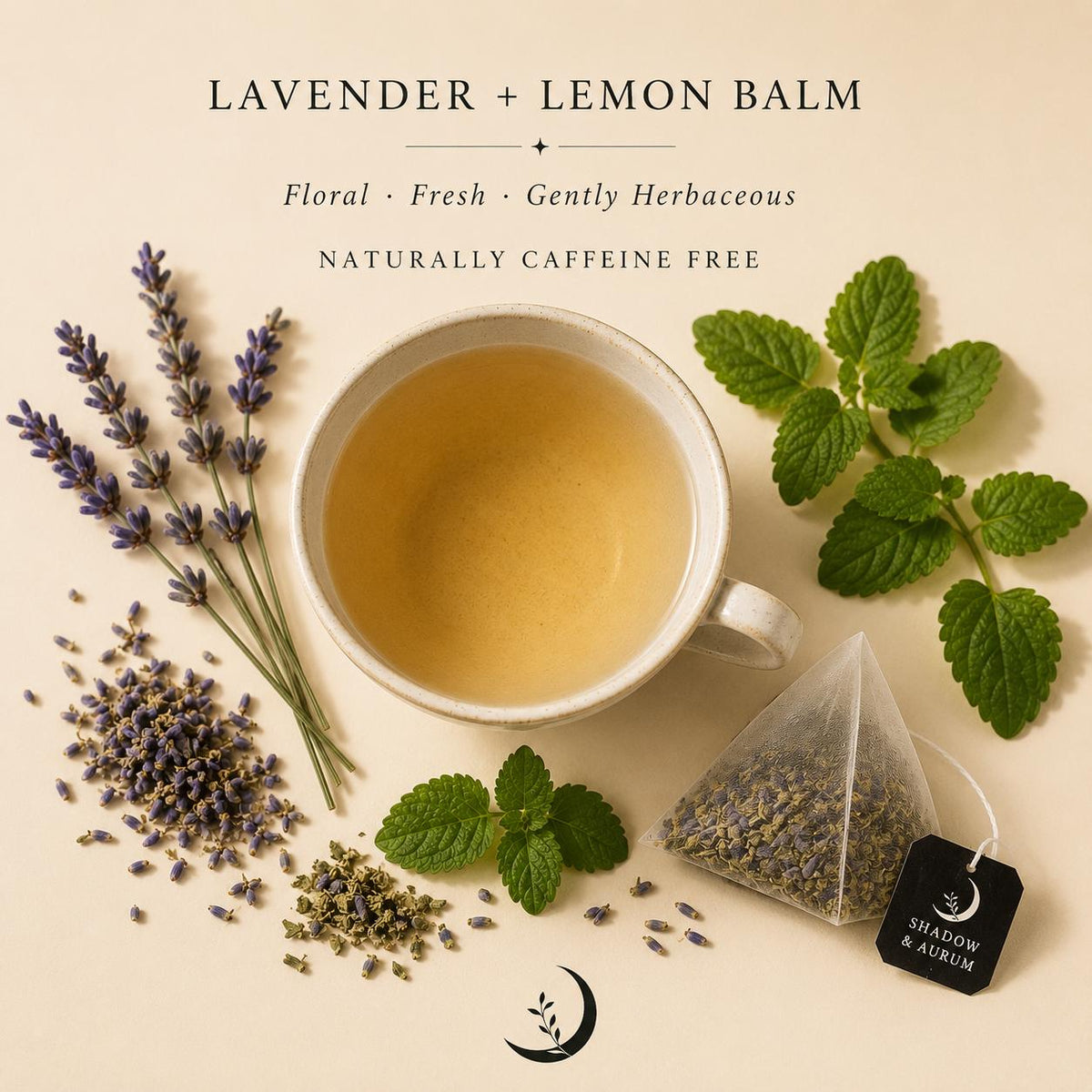 Lavender & Lemon Balm Herbal Tea | Caffeine Free Botanical Blend