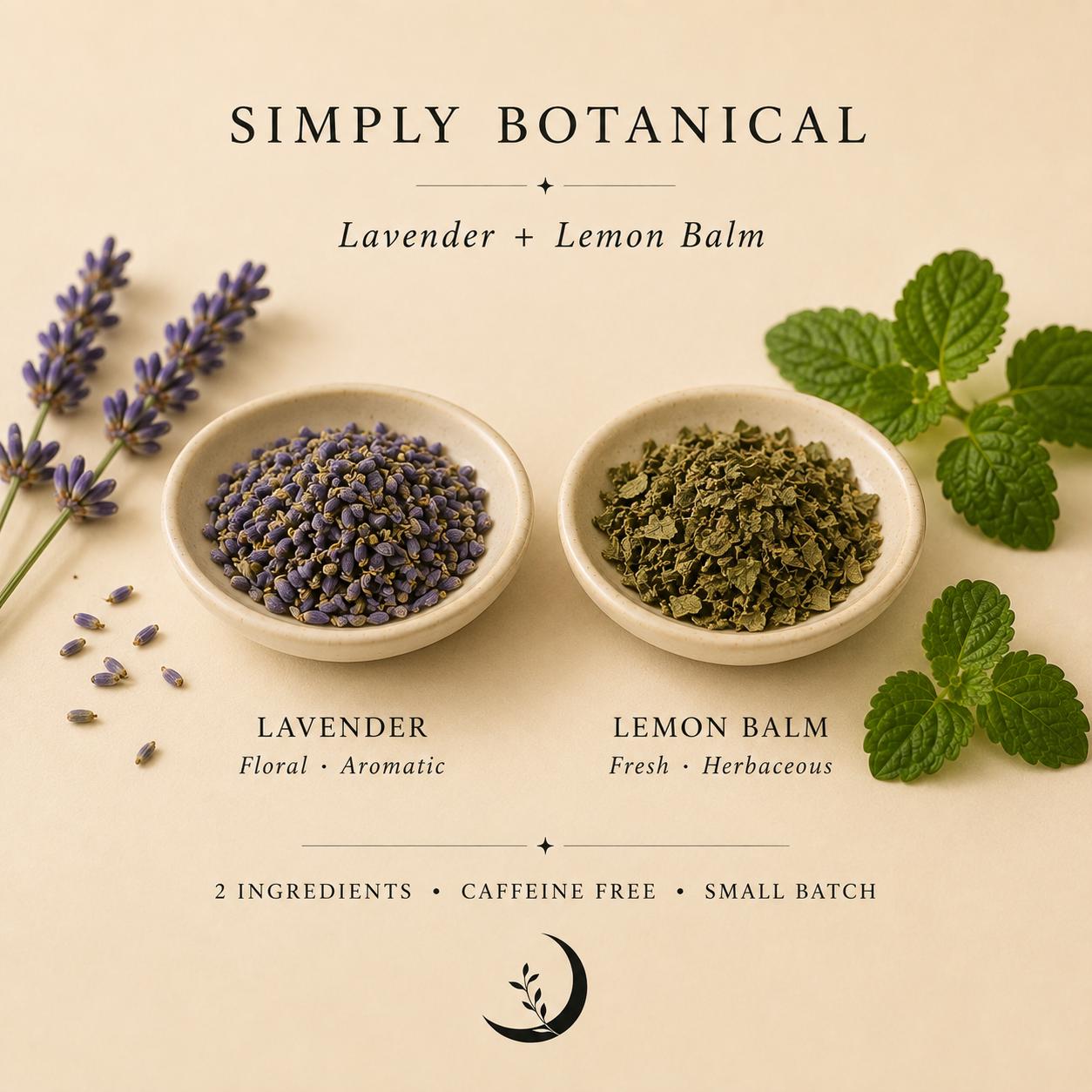 Lavender & Lemon Balm Herbal Tea | Caffeine Free Botanical Blend