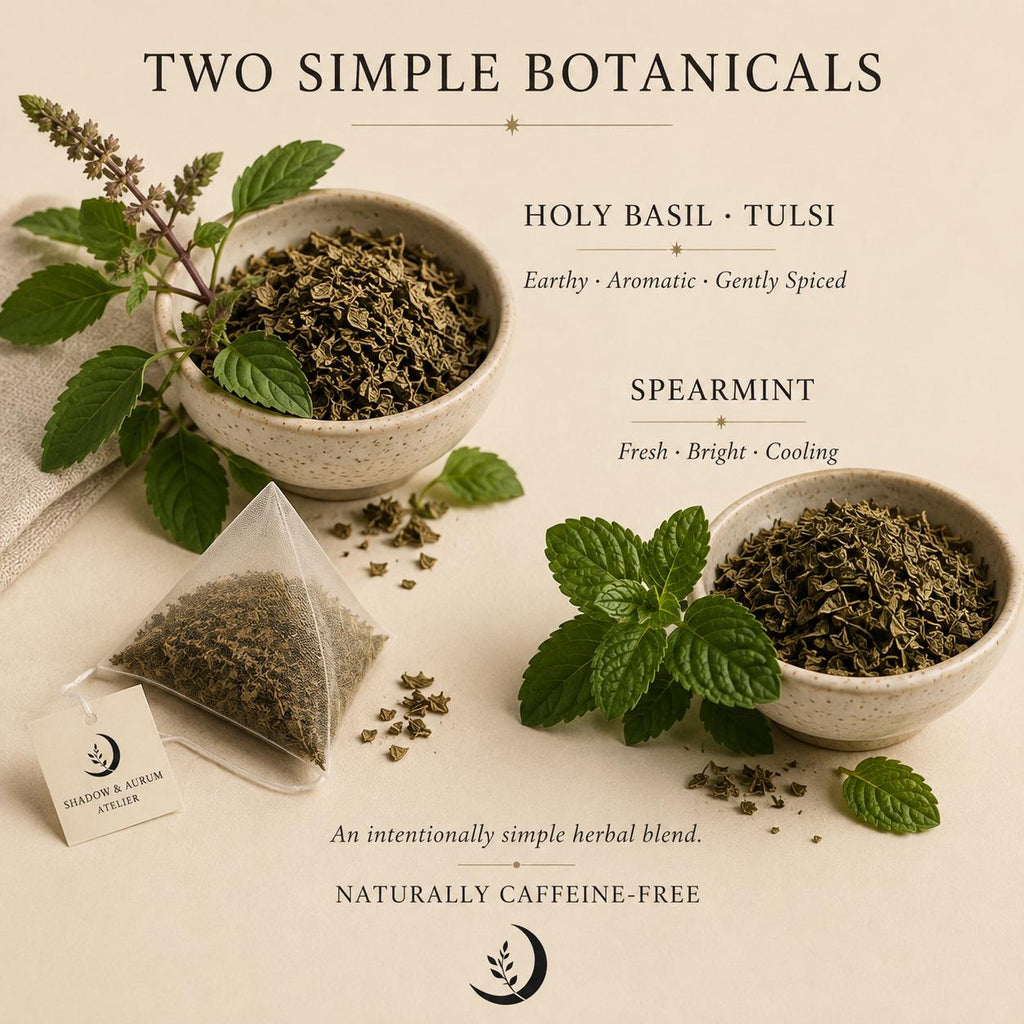 Holy Basil & Spearmint Herbal Tea | Clear Breath Ritual | Natural Support for the breath.