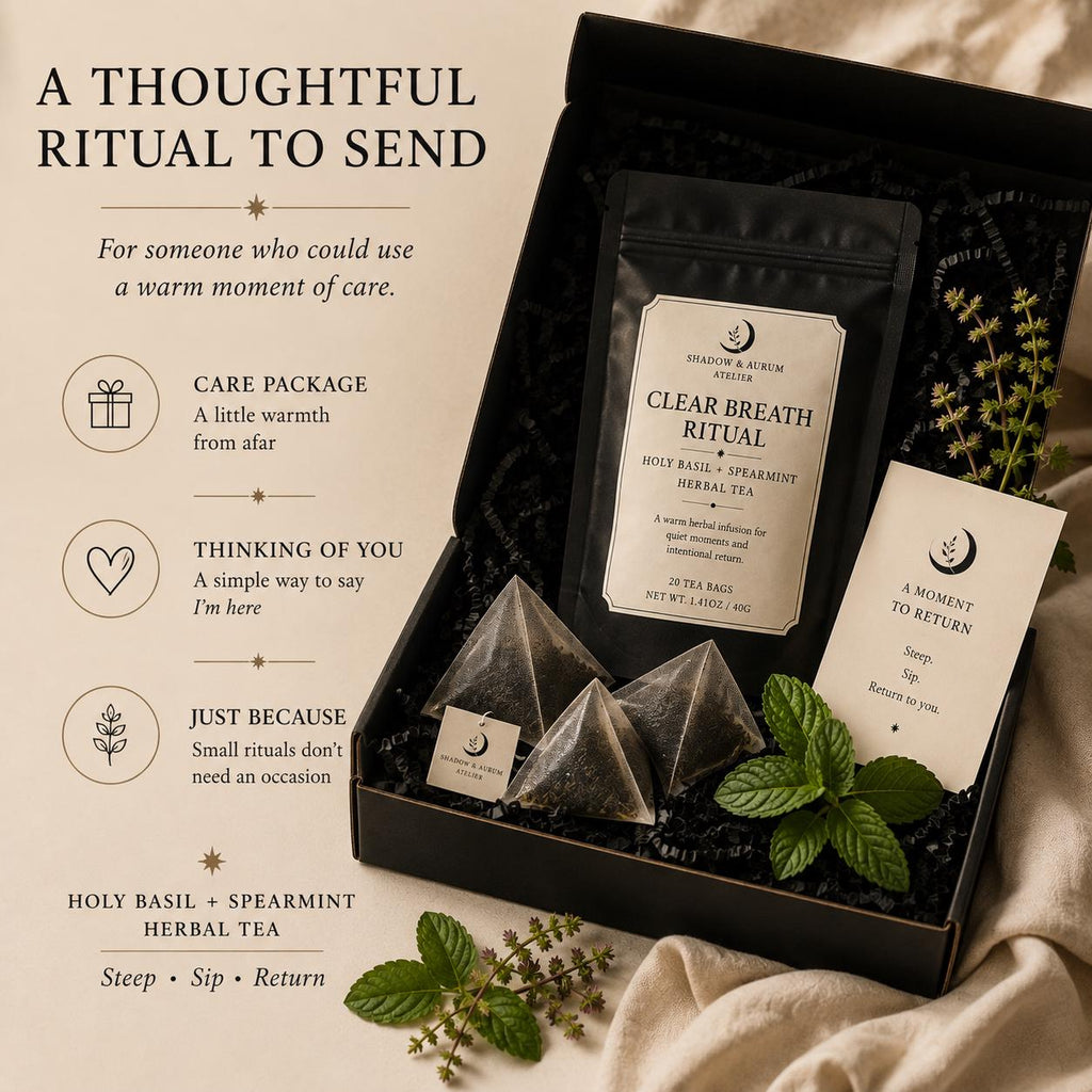 Holy Basil & Spearmint Herbal Tea | Clear Breath Ritual | Natural Support for the breath.