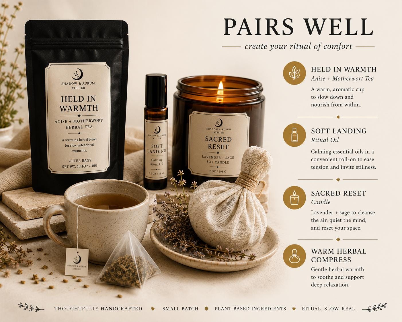 Anise + Motherwort Herbal Tea | Cycle support | Comfort Ritual