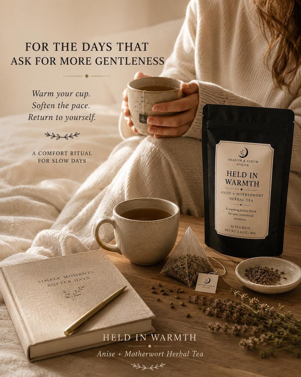 Anise + Motherwort Herbal Tea | Cycle support | Comfort Ritual