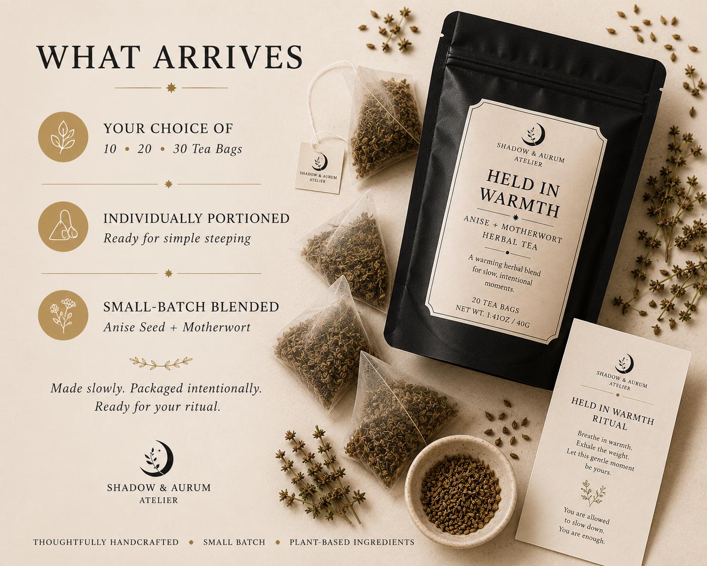 Anise + Motherwort Herbal Tea | Cycle support | Comfort Ritual